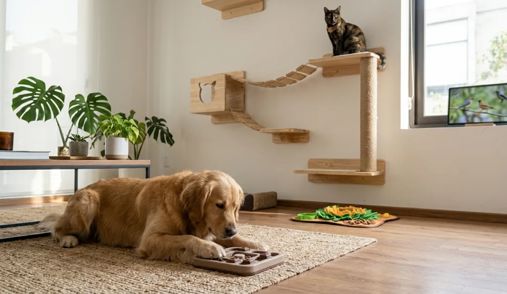 Guía de enriquecimiento ambiental para mascotas: Bienestar, etología y estímulo mental en casa
