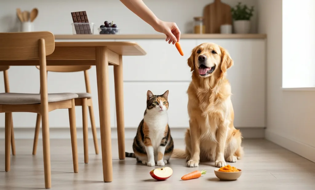 Alimentos humanos para mascotas: Qué puedes compartir y qué es peligroso