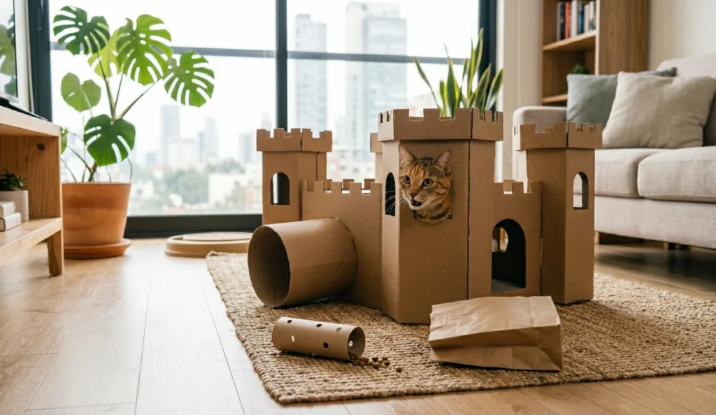 Juguetes DIY para gatos con materiales reciclables: Diversión ecológica, económica y bienestar felino