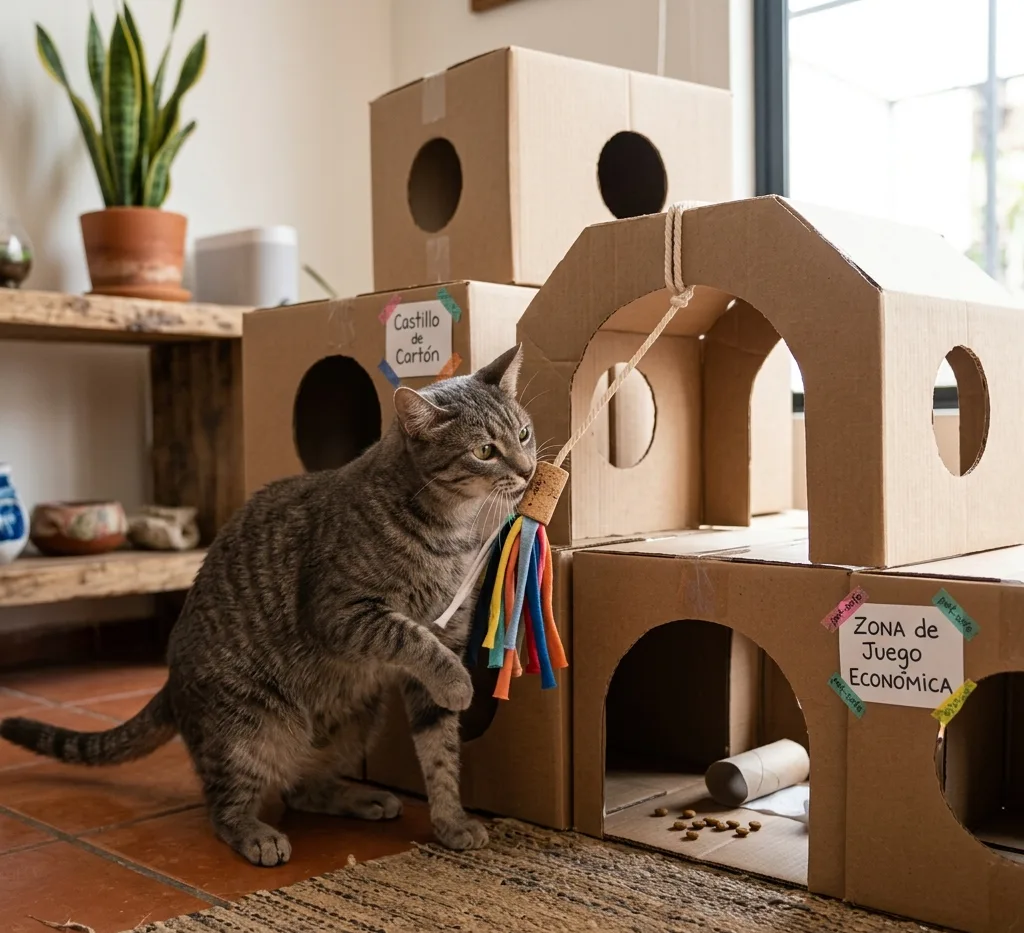 Juguetes DIY para gatos con materiales reciclables: Diversión ecológica y económica
