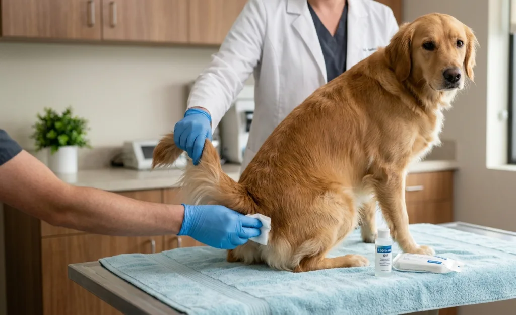 Limpieza de glándulas anales en caninos: Indicaciones clínicas y manejo higiénico